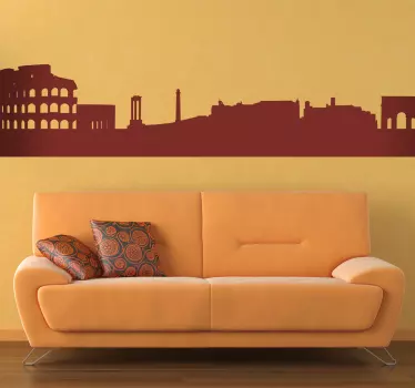 Rome Silhouette Wall Sticker - TenStickers