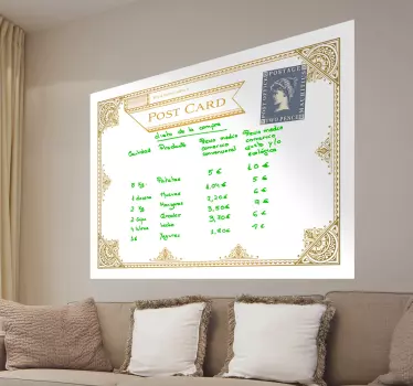 Royal Postcard Whiteboard Sticker - TenStickers