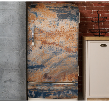 Rusty texture old look fridge decals - TenStickers