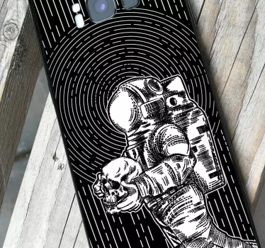 Samsung stickers astronaut skull art - TenStickers