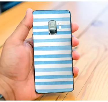Samsung stickers blue striped design - TenStickers
