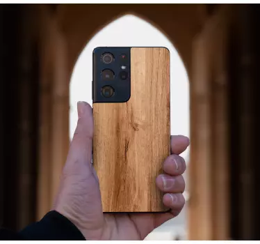 Samsung stickers natural wood finish - TenStickers