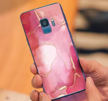 Samsung stickers pink marble design - TenStickers