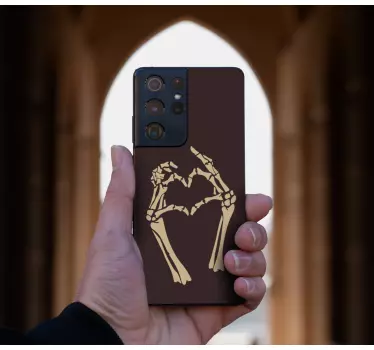 Samsung stickers skeleton heart gesture - TenStickers