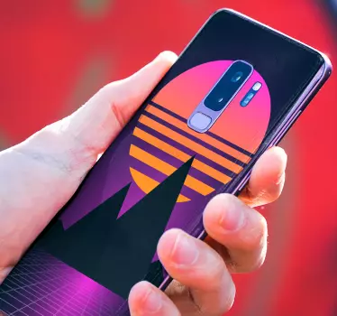 Samsung stickers sunset geometry - TenStickers