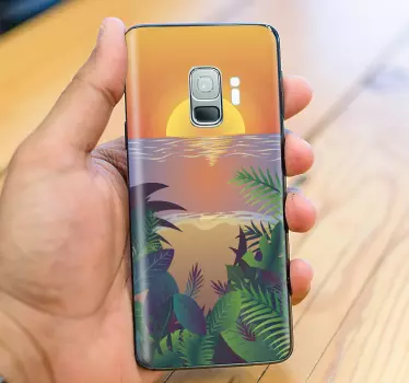Samsung stickers tropical sunset scenery - TenStickers