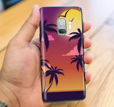 Samsung stickers tropical sunset vibe - TenStickers