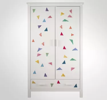 Pack of 39 Scattered Triangles Sticker Collection - TenStickers