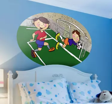 Scoring Goal Kids Decal - TenStickers