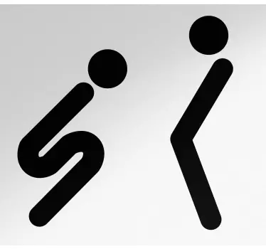 Set icons restroom toilet glass door sticker - TenStickers