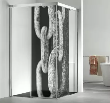 Shower Enclosure Chains Sticker - TenStickers