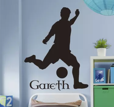 Silhouette Gaelic Football Wall Sticker - TenStickers
