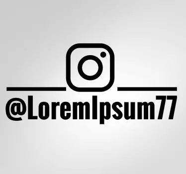 Simple instragram personalised Shop Window Decal - TenStickers