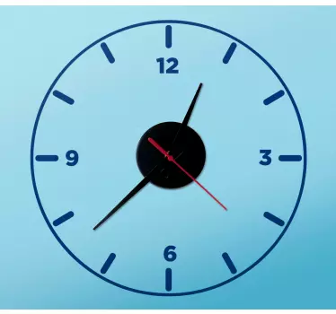 Simple old school designed clock sticker - TenStickers