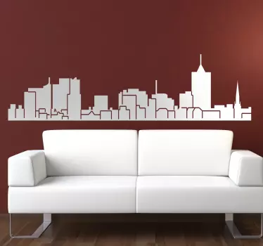 Skyline silhouette cityscape silhouette design - TenStickers