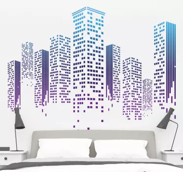 Skyline silhouette modern city outline - TenStickers