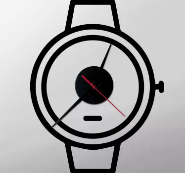 Sleek minimalist design clock wall sticker - TenStickers