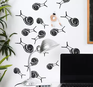 Snail set insect wall sticker - TenStickers