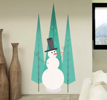 Snowman Wall Sticker - TenStickers