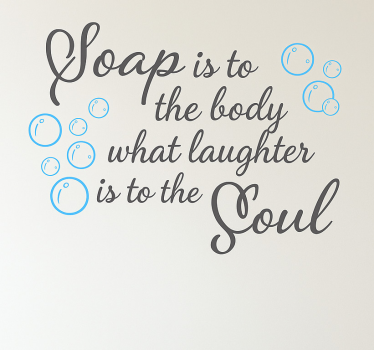 Soap is good for the soul bathroom wall sticker - TenStickers