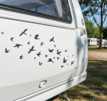 Soaring birds flock campervan decal - TenStickers