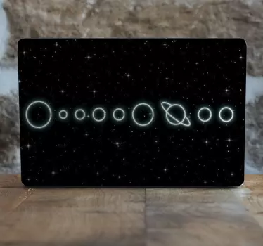 Solar system galaxy laptop stickers - TenStickers