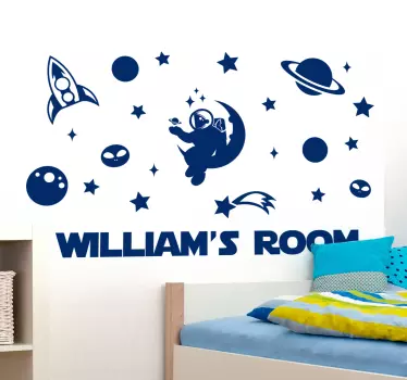 Customisable Space roomsticker - TenStickers
