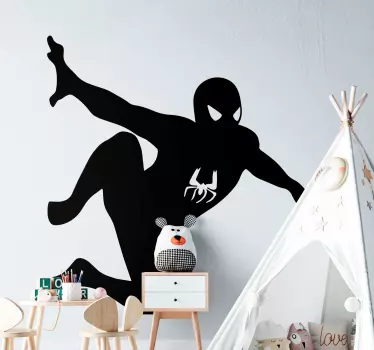 Spiderman on the wall superhero decal - TenStickers