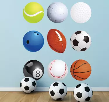 Sport Balls Kids Room Wall Sticker Set - TenStickers