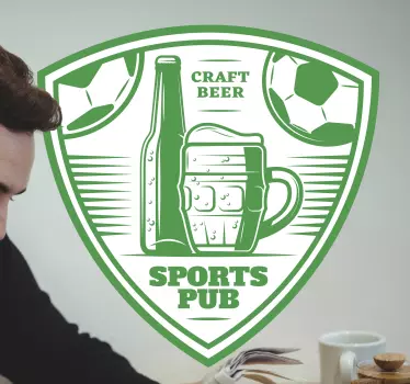 Sports bar soccer football sticker - TenStickers