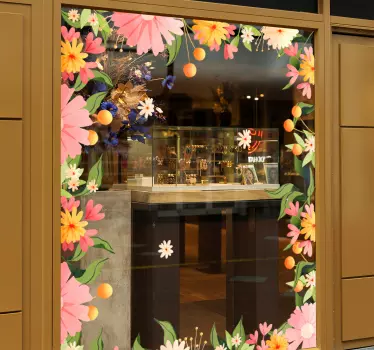 springtime frame shop window sticker - TenStickers