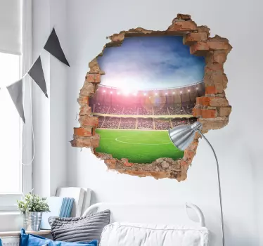 Stadium trompe l'oeil visual effects wall sticker - TenStickers