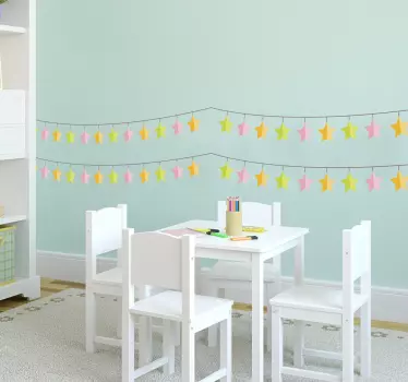 Stars Bunting Stickers - TenStickers