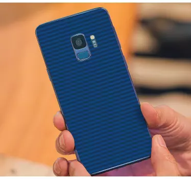 Striped blue cover Samsung stickers - TenStickers