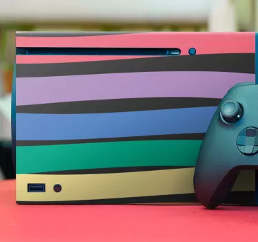 Striped colorful cover xbox wrap - TenStickers