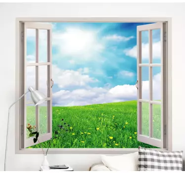 Sunny spring field flower wall decor - TenStickers