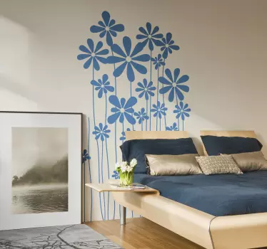 Tall Daisies Wall Sticker - TenStickers