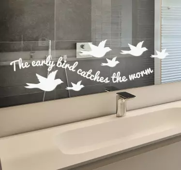 the early bird catches the worm wall sticker - TenStickers