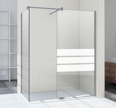 Three Monocolor stripes shower sticker - TenStickers
