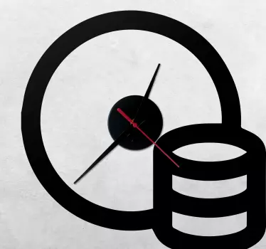 Monocolour design with coins clock wall sticker - TenStickers