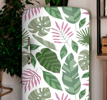 Tropical minimalitic garden plants fridge decal - TenStickers