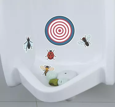 Urinal Target Home Sticker - TenStickers
