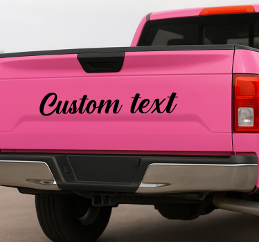 Van sticker custom text for back truck - TenStickers