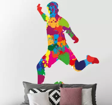 Vibrant football mover football sticker - TenStickers