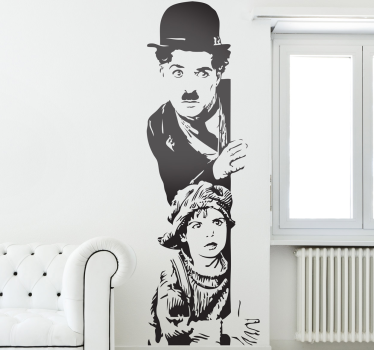Vinilo decorativo Chaplin El Chico cinema wall sticker - TenStickers