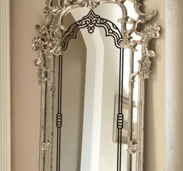 Vintage mirror frame wall sticker - TenStickers