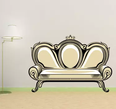Vintage Sofa Retro Decal - TenStickers