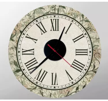 Vintage styled old paper  clock sticker - TenStickers