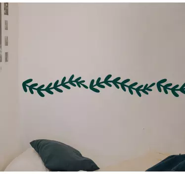 Wall border sticker leafy home decor - TenStickers