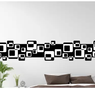 Wall border sticker modern square designs - TenStickers